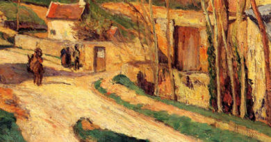 Impressionist painting depicting crossroads